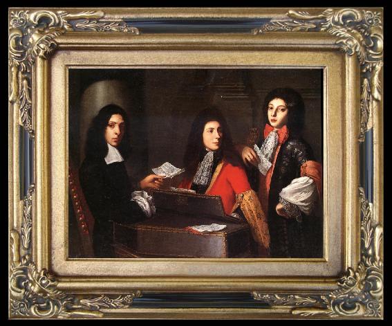 framed  Anton Domenico Gabbiani Portrait of Musicians at the Medici Court, Ta015